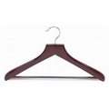 Contoured Deluxe Wood Suit Hanger (Walnut)